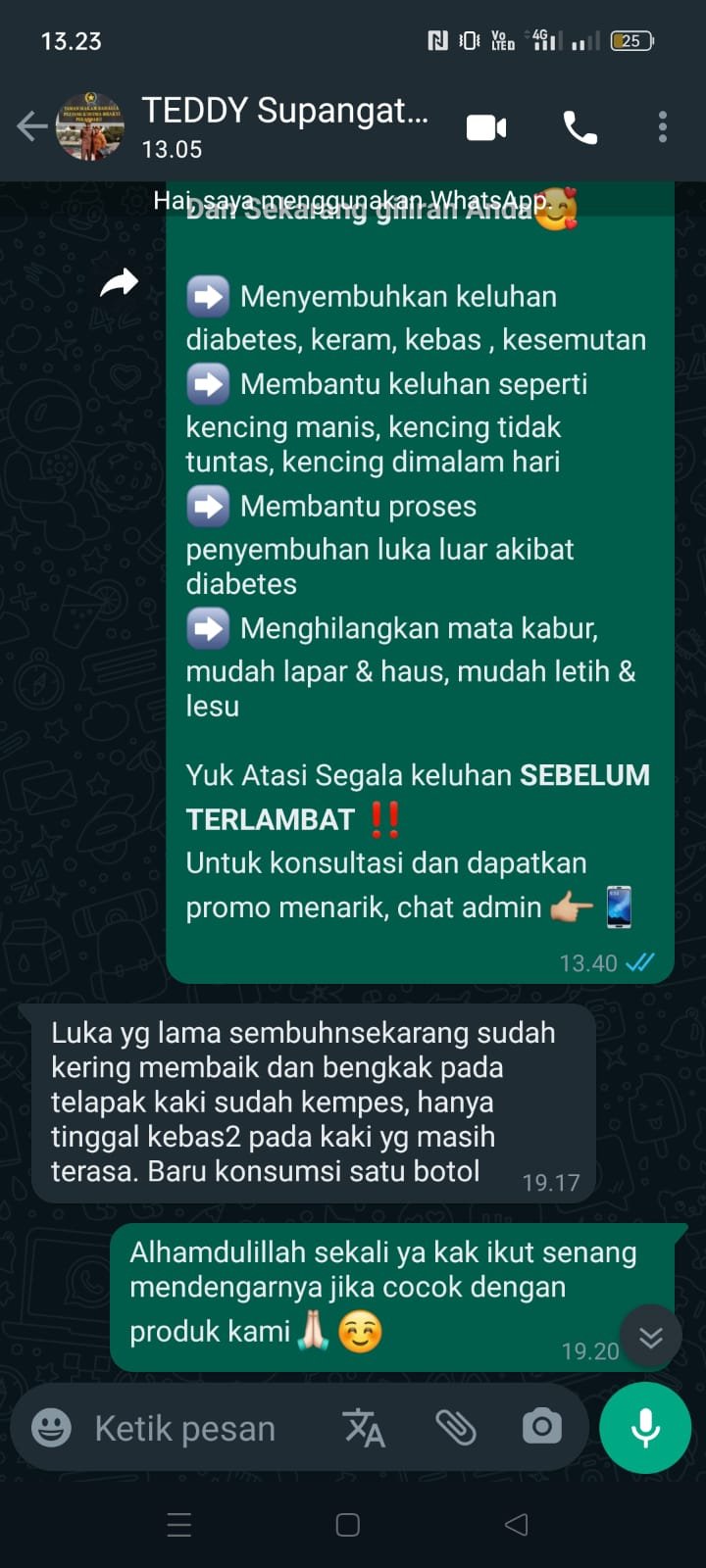 testi luka diabetes